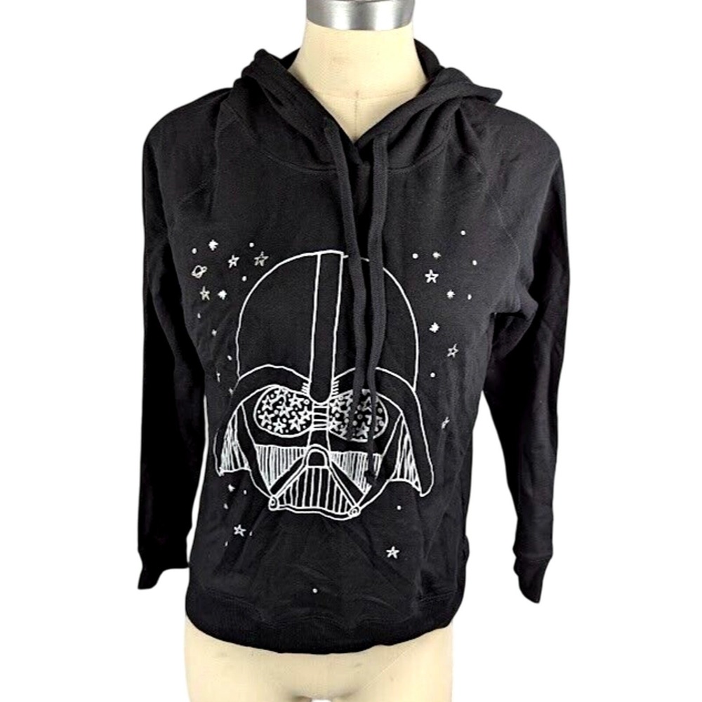 Star Wars Juniors' Darth Vader Graphic Sweatshirt Black Size S Hoodie Disney